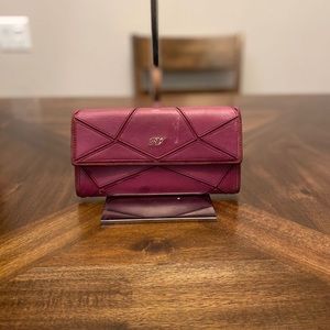 Roger Vivier purple leather wallet purse